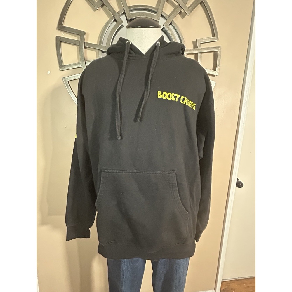 Donut Media Boost Creeps Hoodie‎ Mens Large L Black Pullover Racing Cars Tuner